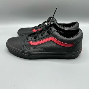 VANS Black LEATHER POP OLD SKOOL sneakers